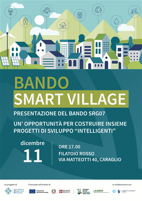 Presentazione del bando SRG07 "Un’opportunità per costruire insieme progetti “intelligenti” per lo sviluppo locale"
